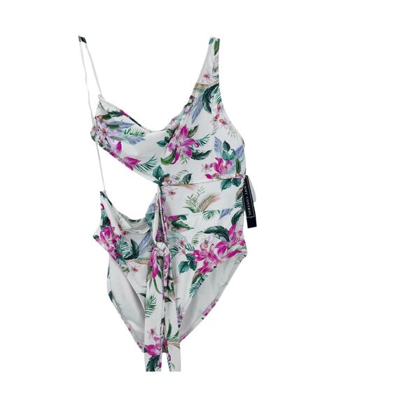 La Blanca Women's Mystic Palms Cutout One Shoulder One Piece Swimsuit SZ XL NWT - Picture 7 of 16